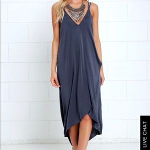 MOOD AND MELODY WASHED BLUE HIGH-LOW DRESS
By LUSH